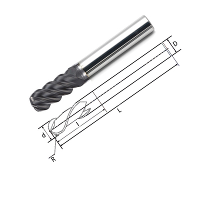 Extremidade contínua Mills For Graphite do nariz da bola do carboneto de tungstênio