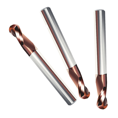 2 extremidade contínua Mills Hrc do carboneto de tungstênio das flautas R3 65 SX para o aço alto da dureza