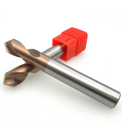 Dois broca do ponto das brocas de carboneto de tungstênio 4mm das flautas para as brocas de aço
