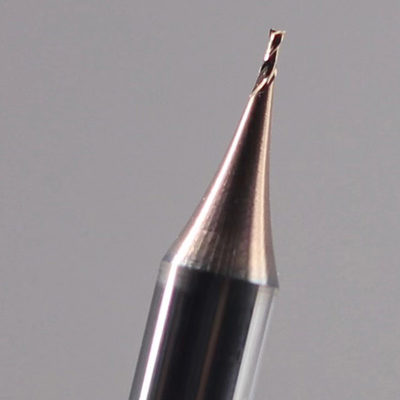 Carboneto de tungstênio revestido Nano moinho de extremidade Hrc65 de 0,4 milímetros