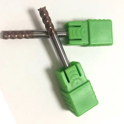 Carboneto de tungstênio revestido Nano Endmills 2 moinhos de extremidade H60RC da flauta D4