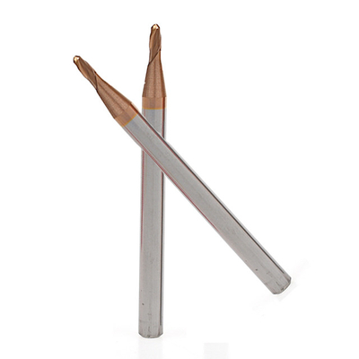 Moinhos de extremidade contínuos do carboneto de tungstênio 2 flautas R2.5 para aço temperado