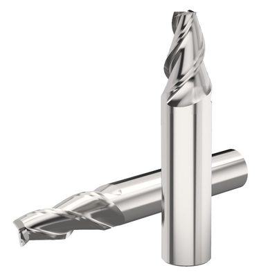 O carboneto afila 2 a extremidade Mills Without Coating For Aluminum do carboneto de tungstênio das flautas D6