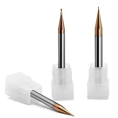 Micro moinhos de extremidade do nariz da bola de Mills Two Flutes 0.1mm da extremidade Hrc60