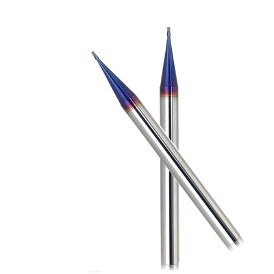 Moinhos de extremidade do carboneto de tungstênio micro 0.4mm 2 flautas Hrc55