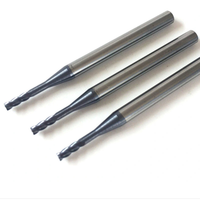 Moinho de extremidade contínuo de aço Hrc65 do carboneto de tungstênio 2.5mm da dureza longa do pescoço